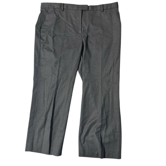 Talbots Women's Wool Italian Flannel Straight Leg Pants Plus Size 18 Gray Career - Picture 1 of 10